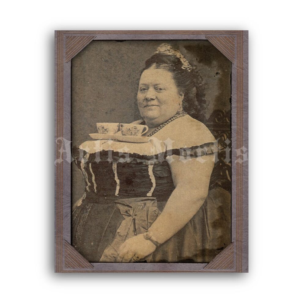 Printable Tea Cup Sallie, Old West prostitute, vintage meme print, poster - vintage print poster
