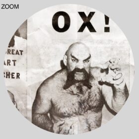 Printable Ox Baker wrestler flyer, Heart Punch, vintage wrestling poster - vintage print poster